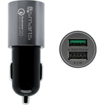 4smarts Зарядно за кола с технология за бързо зареждане (4.5 Ампера) с 2 USB изхода - 4smarts Qualcomm Rapid Quick Charge 2.0 In-Car Charger 4.5A (черен-сив) (4SP4451)