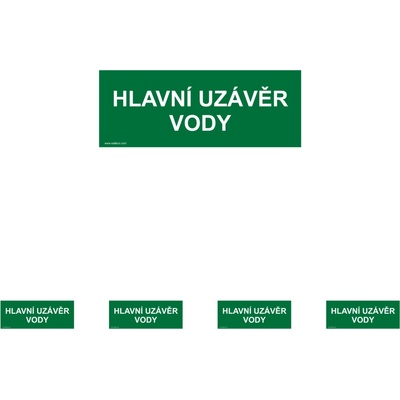 Walteco Hlavný uzáver vody, 210x80mm, samolepka Množstvo: 5 ks , 20080BP1