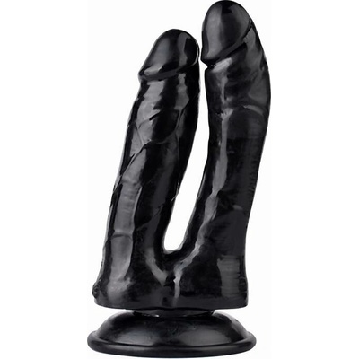 LOLO dvojité dildo černé - 16cm