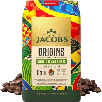 Douwe Egberts Кафе на зърна Jacobs Origins Fusion Бразилия и Колумбия 1 кг