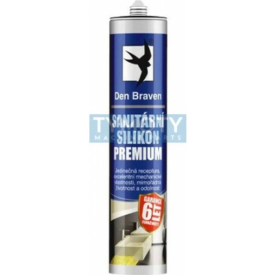 Den Braven Sanitárny silikón PRÉMIUM Farba: biela, Balenie: 280 ml, Typ obalu: kartuša