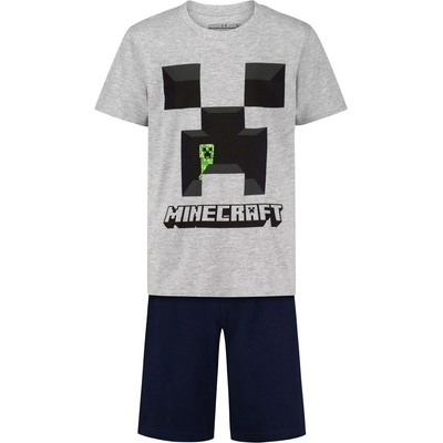 Minecraft Пижама Minecraft Creeper Gray с къс ръкав и панталон, размер 152 (MNCT-3-845_152)