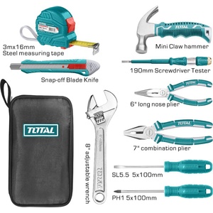 TOTAL Комплект ръчни инструменти в кейс total, 9 части (tl thkthp90096)
