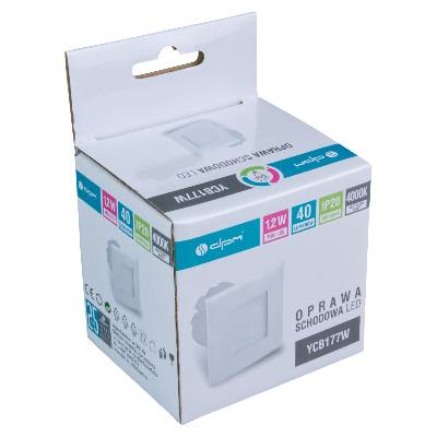 ycb177w - led осветително тяло за стълби, 1.2w/4000k, 230v, бял (ycb177w)
