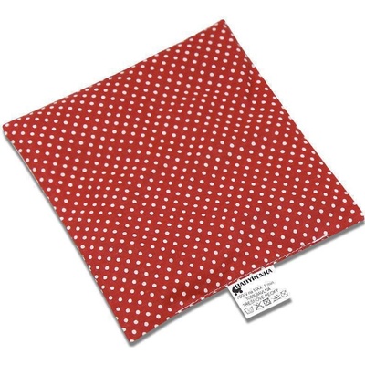 Babyrenka Nahrievací vankúšik z čerešňových kôstok 15x15cm Dots red