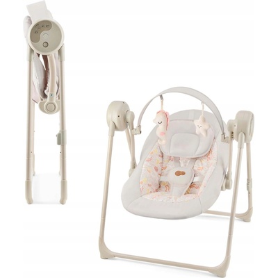 Kinderkraft SWINGEE automatické houpání, hrazdička s hračkami 0-9 kg