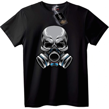 NOONEBRAND Тениска черепа с газова маска - 7XL, Black