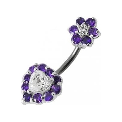 Šperky4U stříbrný piercing do pupíku BP01105-A