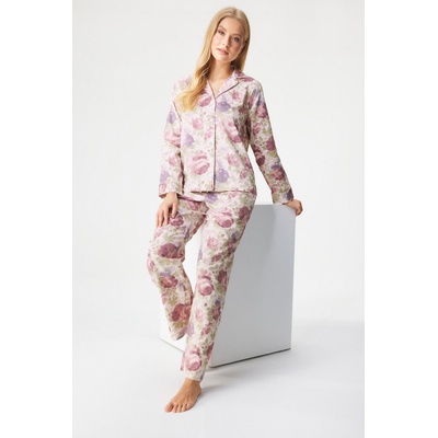 Ralph Lauren Пижама Ralph Lauren Sateen Notch Collar дълга (ILN92449_pyz)