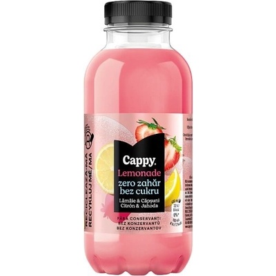 Cappy Lemonade No Sugar Lemon & Strawberry 400 ml