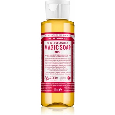 Dr. Bronner’s tekuté univerzálne mydlo rose 100 ml