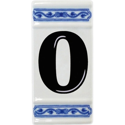 Cibulák Číslo na dom 11cm rámček stred "0" Český Porcelán Dubí