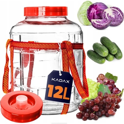 Kadax Skleněná zavařovací sklenice 12 l