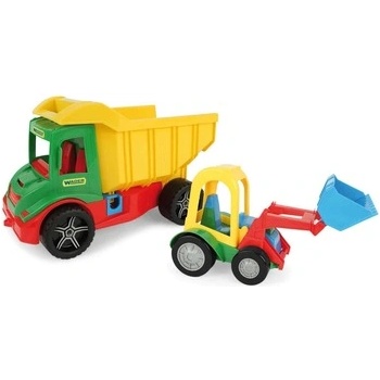Wader Wader: Multi Truck самосвал с товарач за пясък, 38 cm