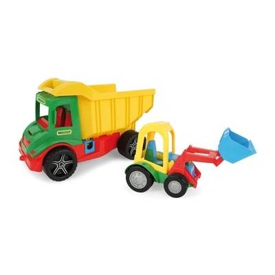 Wader Wader: Multi Truck самосвал с товарач за пясък, 38 cm