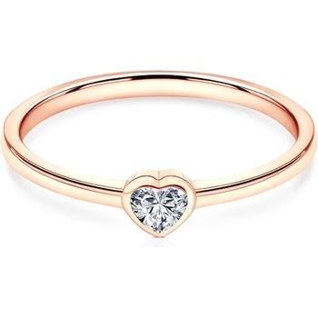 Image 1 of SAVICKI Годежен пръстен Pure: розово злато, диамант с шлифовка