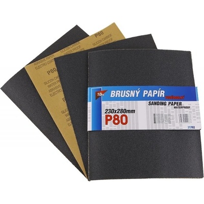 Brusný papier 230x280mm P80 10ksWaterproof