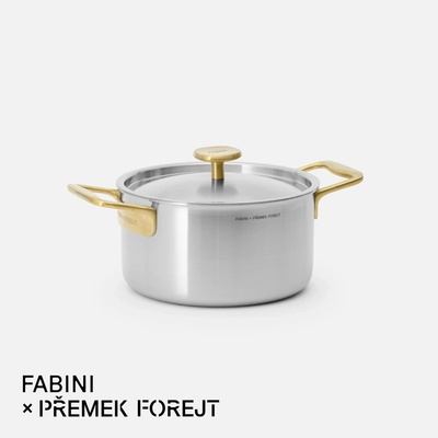 Hrnec FABINI & Forejt, 20 cm (3 l) - Nerezový beznýtový hrnec z vícevrstvé nerezové oceli s poklicí