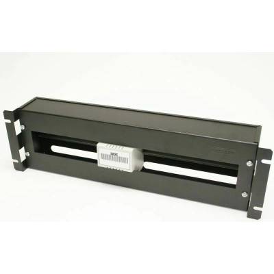 Triton - Jističová lišta s krytem - černá, RAL 9005 - 3U - 19"