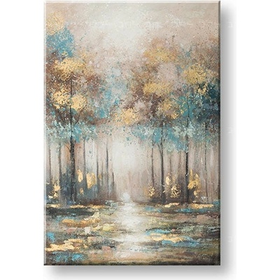 Maľovaný obraz na stenu STROMY 80x120 cm - 80×120 cm / Premium 4 cm