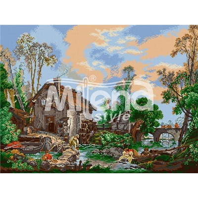 Milena Style Воденицата - гоблен със схема конци Ariadna 1: 1