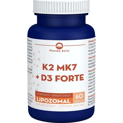 Pharma Activ Lipozomal K2 MK7 + D3 forte 60 tobolek