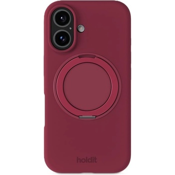 Holdit Гръб Holdit Silicone MagSafe Stand за iPhone 16 - Red Velvet