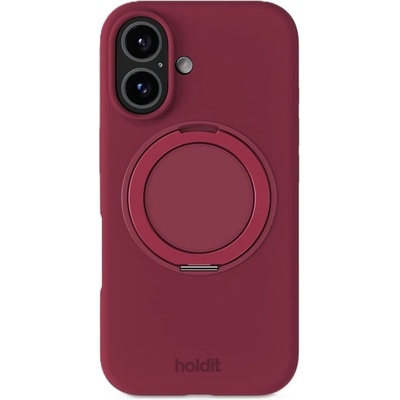 Holdit Гръб Holdit Silicone MagSafe Stand за iPhone 16 - Red Velvet