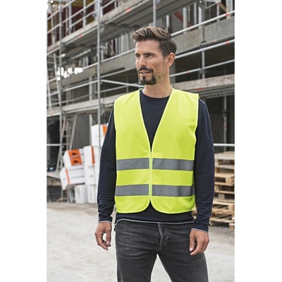 Korntex Karlsruhe Reflexná bezpečnostná vesta KX2170 Signal Yellow
