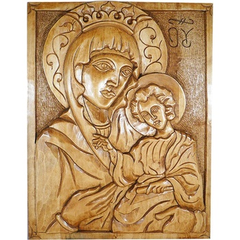 Image 1 of ГОЛЯМА РЕЗБОВАНА ИКОНА СВЕТА БОГОРОДИЦА