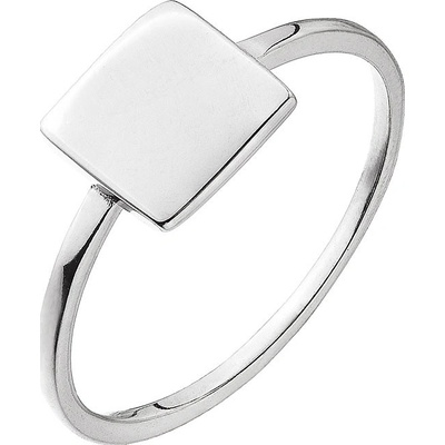 Evolution Group Stříbrný prsten čtvereček 65018