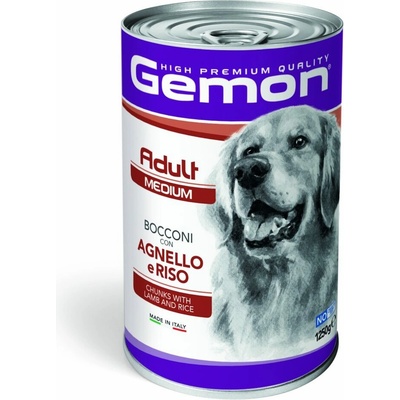 Gemon Dog Medium kousky jehněčí s rýží 1250 g