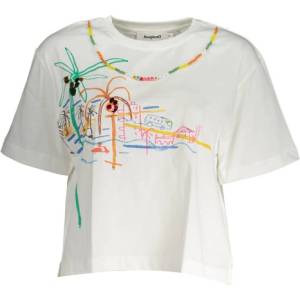 DESIGUAL Дамска тениска с къс ръкав desigual, Цвят Бяло (23swtkcc_bianco_1000)