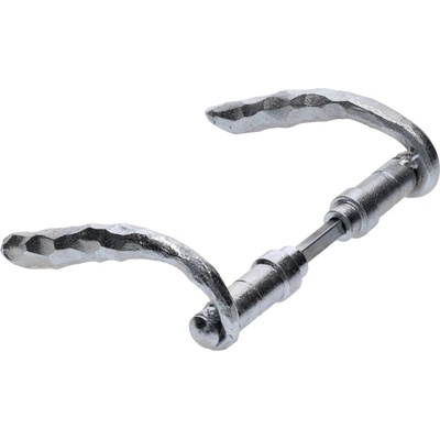 Klika 140x80mm, ø 18mm, bílý zinek