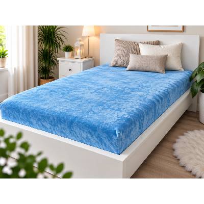 B.E.S. Petrovice mikroflanel prostěradlo Exclusive Modré 90x200