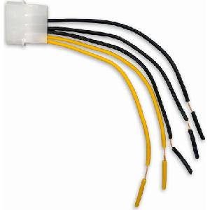 Makki кабел Cable Male Molex -> wires 2x12V 3xGround (MAKKI-CBL-MOLEX-WR2) - cybertrade