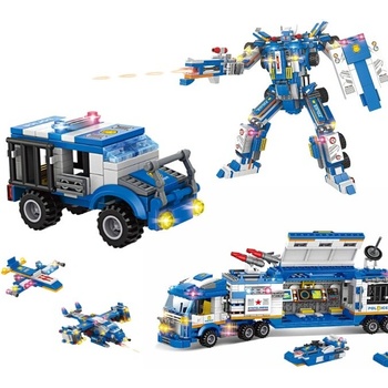 Doris stavebnice policejní set a robot v kufříku 824 ks