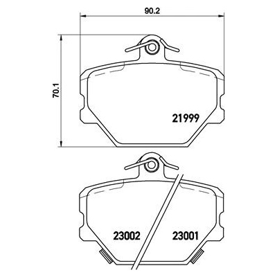 BREMBO Sada brzdových platničiek kotúčovej brzdy P50038