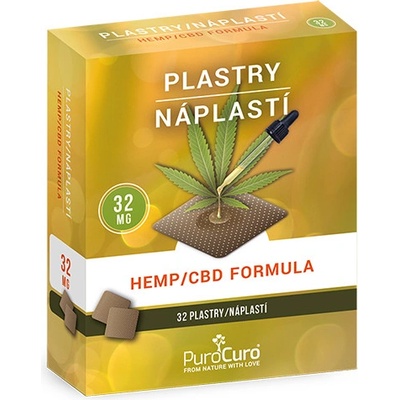 PuroCuro Konopné CBD náplasti 1024 mg 32 ks x 32 mg