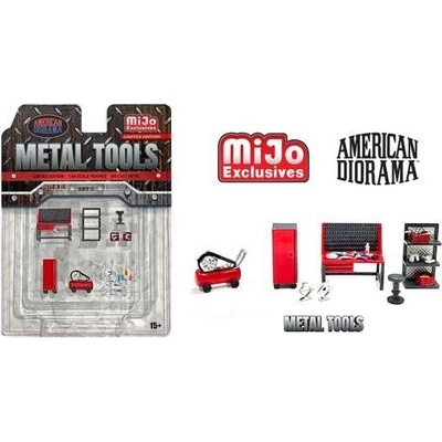 AMERCOM Sada nářadí a vybavení AUTOSERVISU 1:64