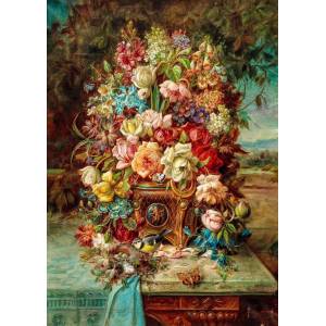 Enjoy - Puzzle Flowers Still Life with Blue Tit - 1 000 piese