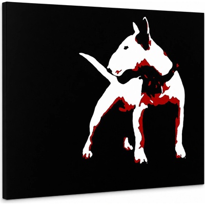 Ručne maľovaný POP Art obraz Dog - 110x80 cm