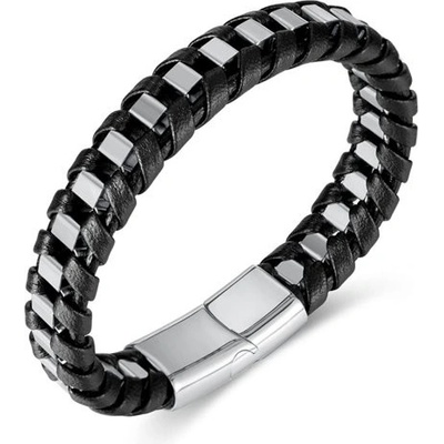Impress Jewelry pánský ocelový náramek s stříbrným splétáním PH1561s
