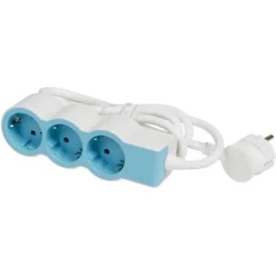 Legrand РАЗКЛОНИТЕЛ 3х ШУКО С КАБЕЛ 1, 5м legrand - БЯЛ/СВЕТЛО СИН (3414971945241)