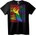 NOONEBRAND Тениска Гордост Дъга Юмрук - 2XL, Black