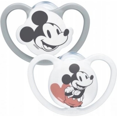 Nuk symetrický Mickey sivá biela