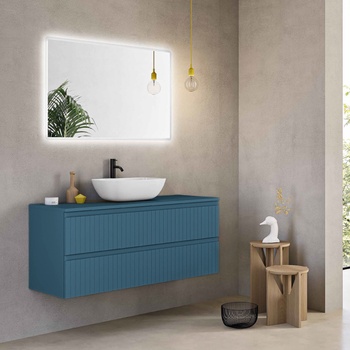 BlueLife Долен шкаф за баня artico, с плот от mdf, 100 см, син (b.artico100blu/set)