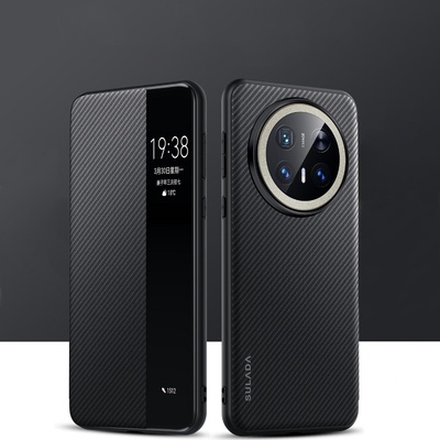 Huawei Калъф SULADA Kevlar за Huawei Mate 70 Pro / Mate 70 Pro+ - смарт капак с прозорец, кожена текстура и магнитна функция, различни цветове