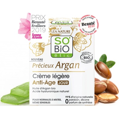 So’Bio Anti-age Precieux Argan étic Krém denní lehký pro normální až smíšenou pleť 50 ml