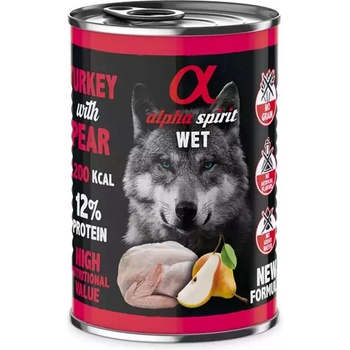 Alpha Spirit Dog Wet Turkey & Pear 400 г